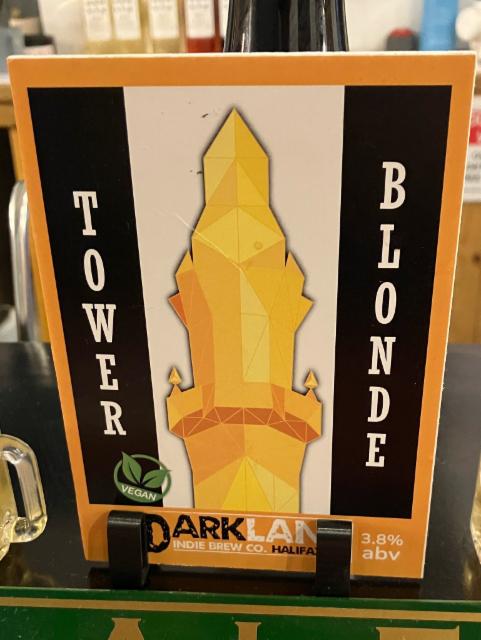 Tower Blonde 3.8%, Dark Land Indie Brew Co., England