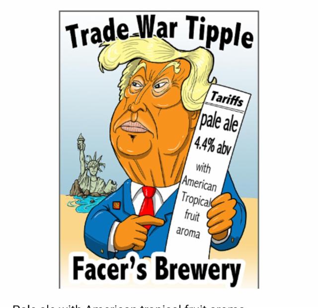 Trade War Tipple 4.4%, Facer's Flintshire Brewery, Wales
