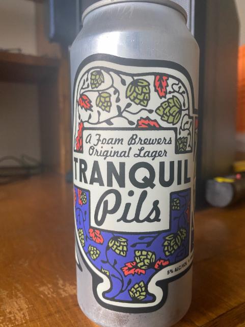 Tranquil Pils 5.0%, Foam Brewers, United States