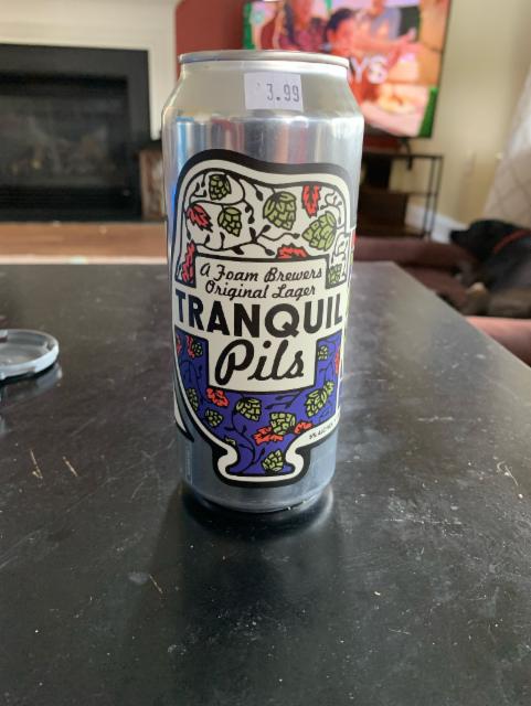 Transquil Pils 5.0%, Foam Brewers, United States
