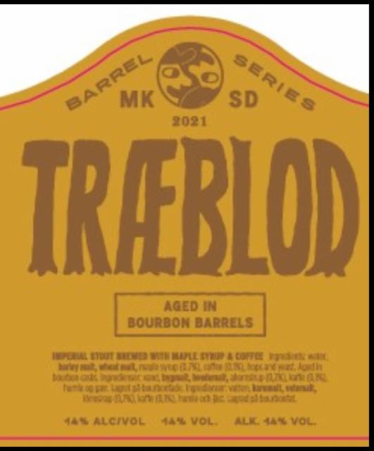 Træblod Bourbon Barrel Aged (2021) 14.0%, Mikkeller Brewing San Diego, United States