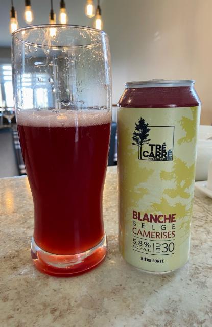 Tré Carré Blanche Belge Camerises 5.8%, Microbrasserie Tré Carré, Canada