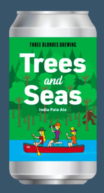 Trees and Seas 6.7%, Three Blondes Brewing Company, United States
