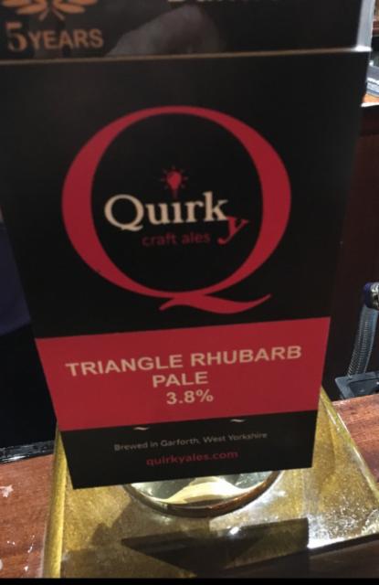 Triangle Rhubarb Pale 3.8%, Quirky Ales Limited, England