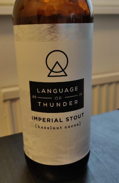 Language of Thunder 2019 (hazelnut cocoa) 9.7%, TrimTab Brewing, United States