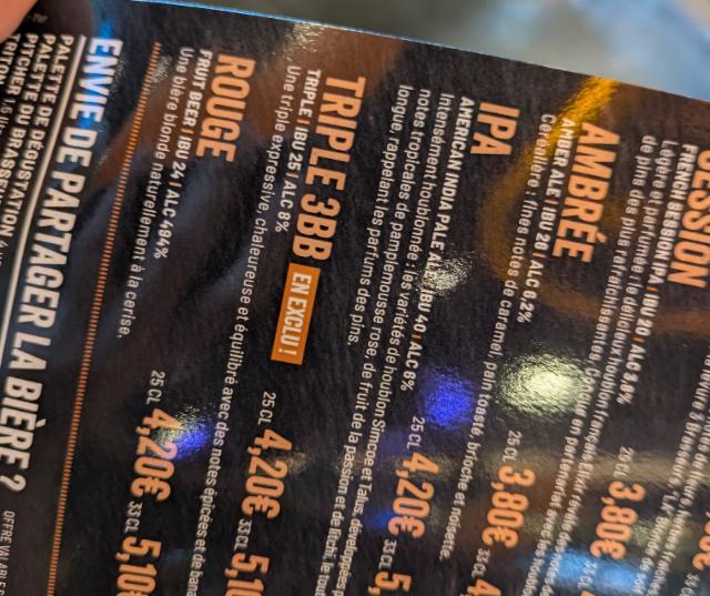 Triple 3BB 8.0%, Les 3 Brasseurs / The 3 Brewers, France