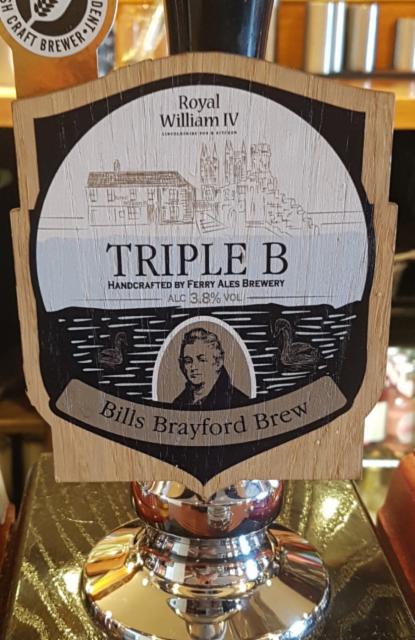 Triple B - Bills Brayford Brew 3.8%, Ferry Ales Brewery, England