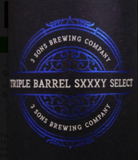 Triple Barrel SXXXY Select 17.8%, 3 Sons Brewing Company, United States
