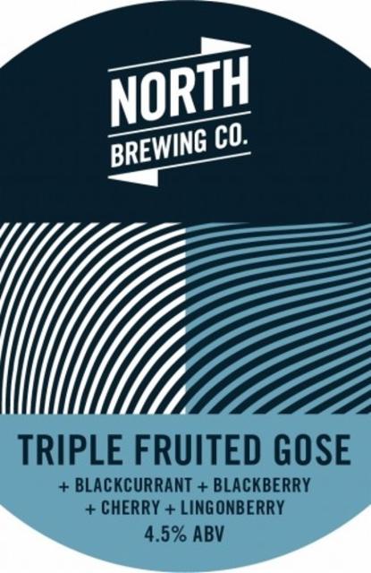 Triple Fruited Gose: Blackcurrant + Blackberry + Cherry + Lingonberry 4.5%, North Brewing Co., England