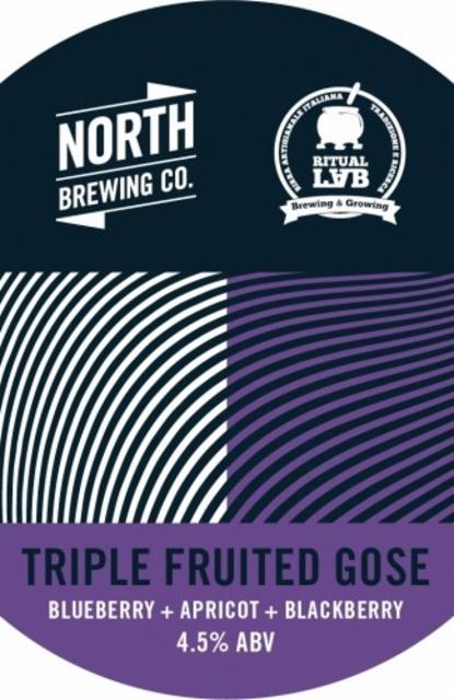Triple Fruited Gose: Blueberry + Apricot + Blackberry 4.5%, North Brewing Co., England