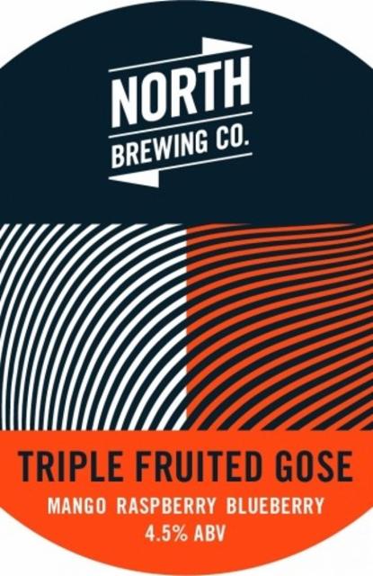 Triple Fruited Gose: Mango + Raspberry + Blueberry 4.5%, North Brewing Co., England