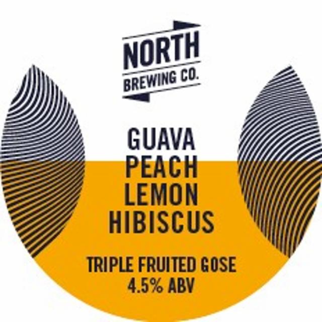 Triple Fruited Gose: Guava + Peach + Lemon + Hibiscus 4.5%, North Brewing Co., England