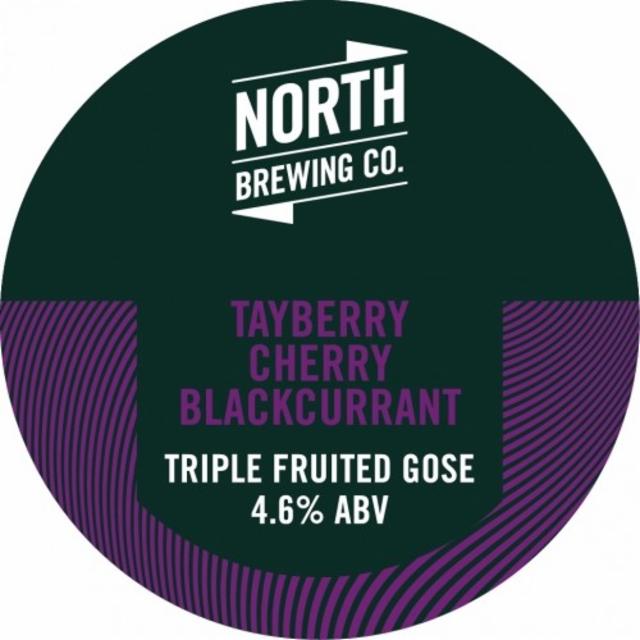 Triple Fruited Gose: Tayberry + Cherry + Blackcurrant 4.6%, North Brewing Co., England