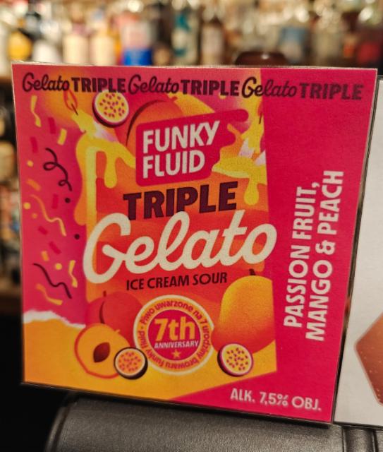 Triple Gelato Passionfruit, Mango & Peach 7.5%, Funky Fluid, Poland