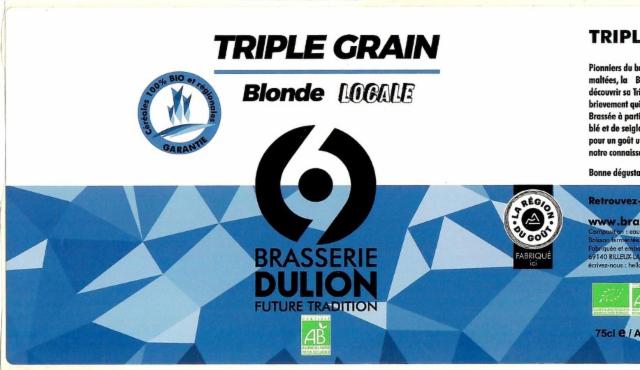 Triple Grain 9.0%, Brasserie Dulion, France
