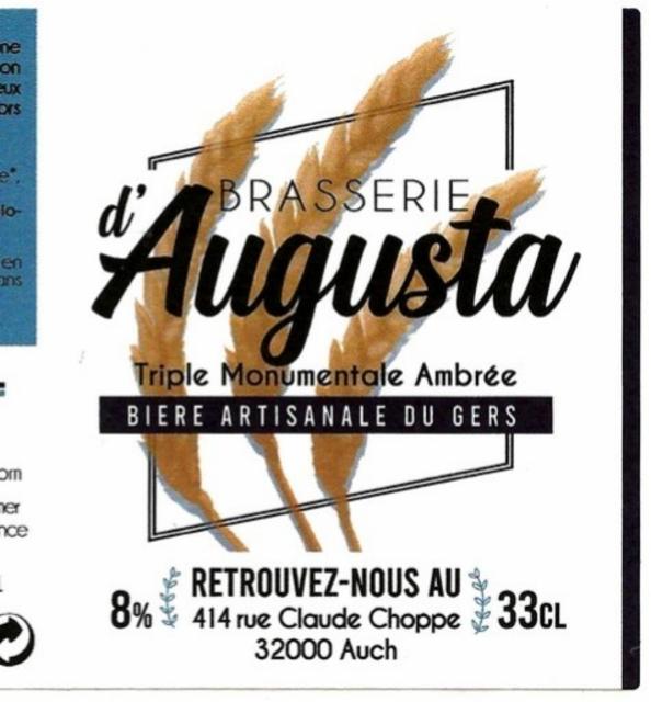 Triple Monumentale Ambrée 8.0%, Brasserie D'Augusta, France