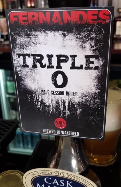 Triple O 3.9%, Fernandes Brewery Tap, England