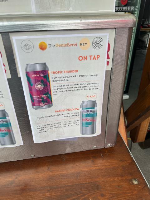 Tropic Thunder 6.2%, Die Geniesserei, Austria