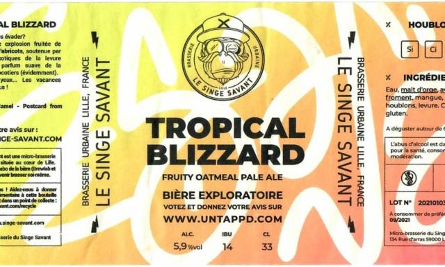 Tropical Blizzard 5.9%, Brasserie Du Singe Savant, France