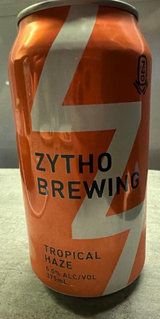 tropical haze 5.0%, Zytho Brewing, Australia
