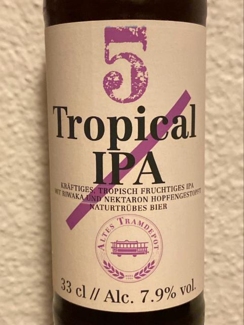 Tropical IPA 7.9%, Brauerei Altes Tramdepot, Switzerland