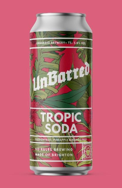 tropical soda 5.8%, UnBarred Brewery, England