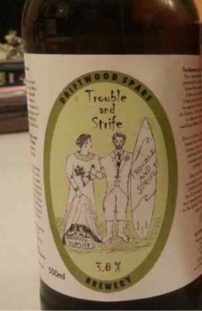 Trouble And Strife 3.8%, Driftwood Brewery, England