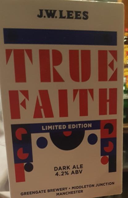 True Faith 4.2%, J.W. Lees Brewery, England