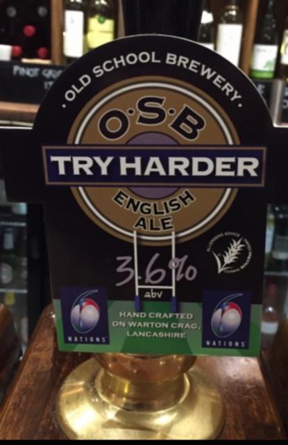 Try Harder 3.6%, Old School Brewery, England