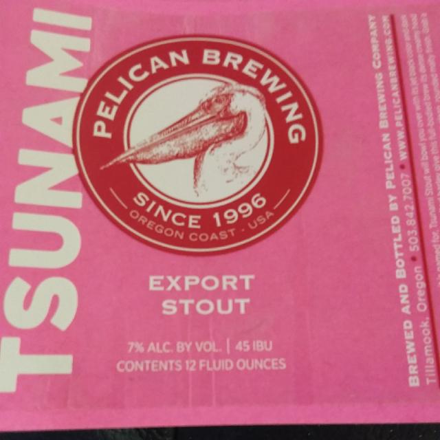 Tsunami Stout 7.0%, Pelican Pub & Brewery, United States