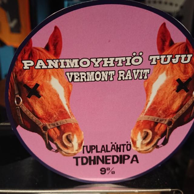 Vermont Ravit Tuplalähtö TDH NEDIPA 9.0%, Panimoyhtiö Tuju, Finland