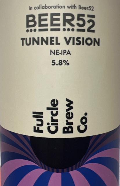 Tunnel Vision 5.8%, Full Circle Brew Co., England