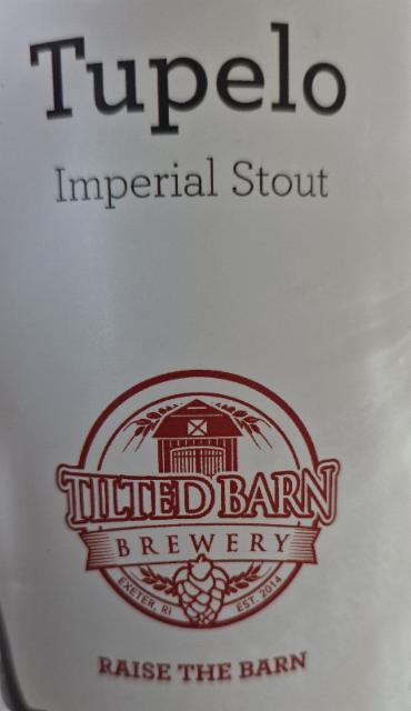 tupelo imperial stout 8.5%, Tilted Barn Brewery, United States