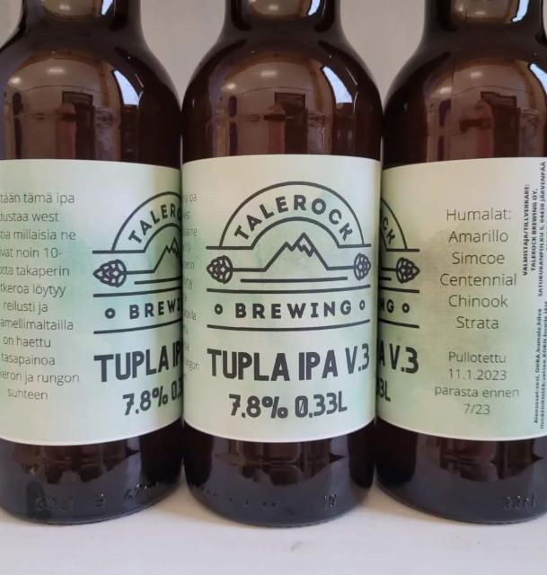 Tupla IPA v.3 7.8%, Talerock Brewing, Finland
