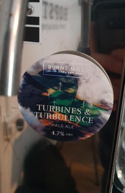 turbines and turbulence 4.7%, Burnt Mill Brewery, England