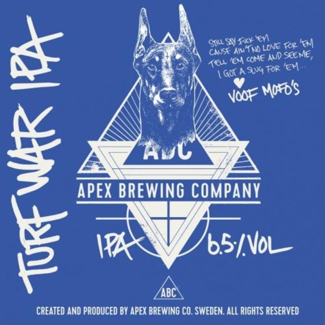Turf War IPA 6.5%, Apex Brewing Company, Sweden