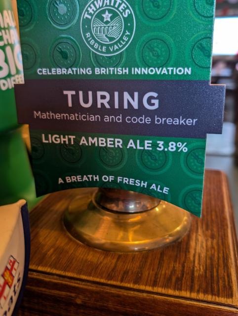 Turing 3.8%, Thwaites Brewery, England