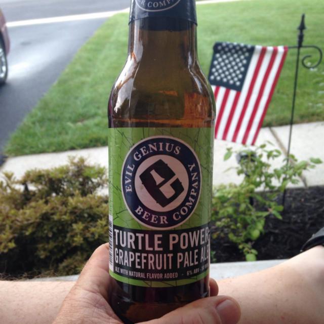 Turtle Power Grapefruit Pale Ale 6.0%, Evil Genius Beer Company, United States