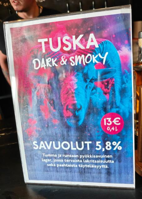 Tuska Dark & Smoky 5.8%, Stadin Panimo, Finland