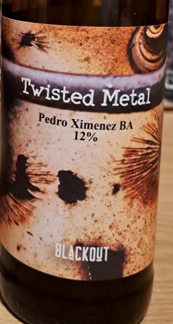 Twisted Metal Pedro Ximenez BA 12.0%, Blackout Brewing, Romania