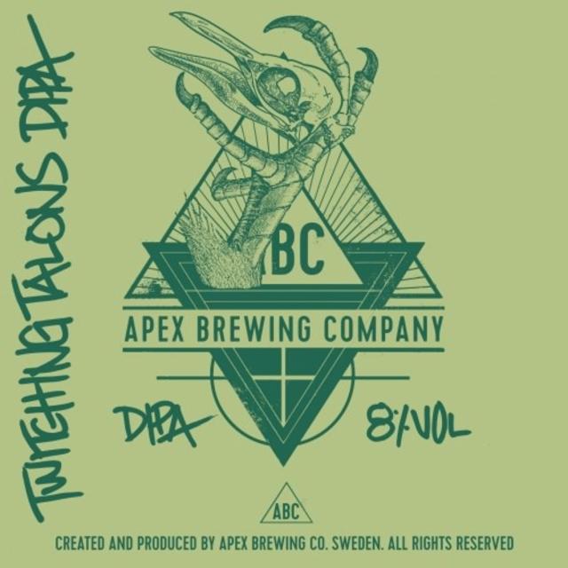Twitching Talons DIPA 8.0%, Apex Brewing Company, Sweden