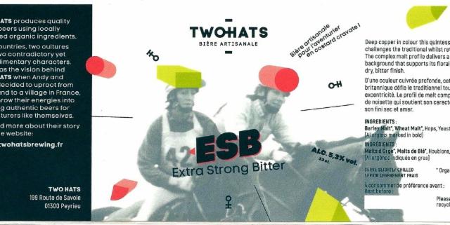 Two Hats ESB 5.9%, Two Hats Brewing [Closed], France