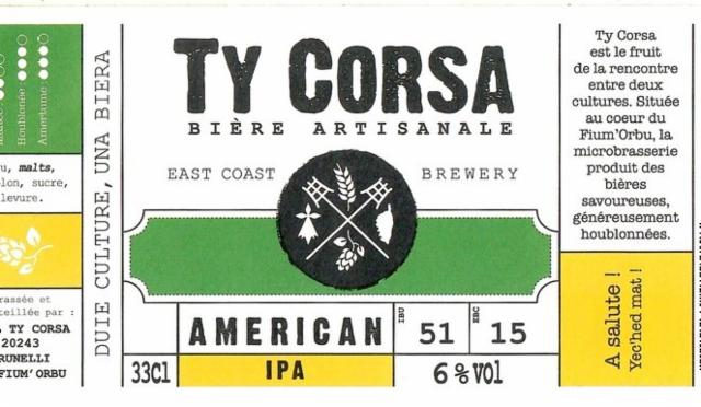 Ty Corsa American IPA 6.0%, Brasserie Ty Corsa, France
