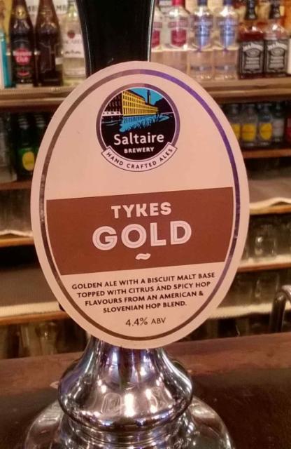 Tykes Gold 4.4%, Saltaire Brewery, England