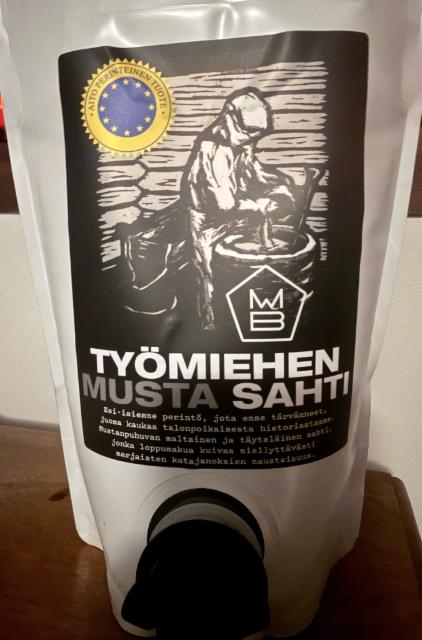 Työmiehen Musta Sahti (2025) 8.0%, Maku Brewing, Finland
