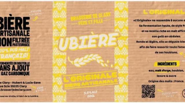 Ubière Originale 5.5%, Brasserie De Clary (Ubière), France