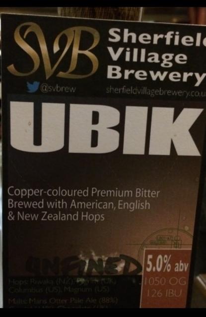 UBIK 5.0%, Sherfield Village Brewery, England
