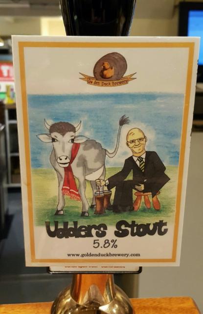 Udders Stout 5.8%, Golden Duck Brewery, England