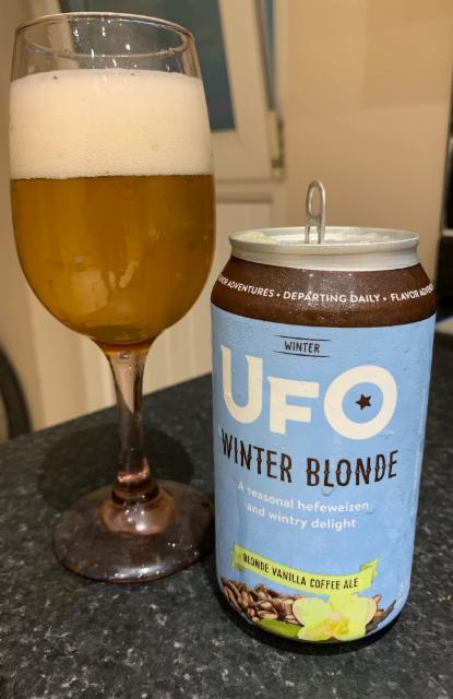 UFO Winter Blonde Vanilla Coffee Ale 4.9%, Mr Winter's (Winter's Brewing Co.), England