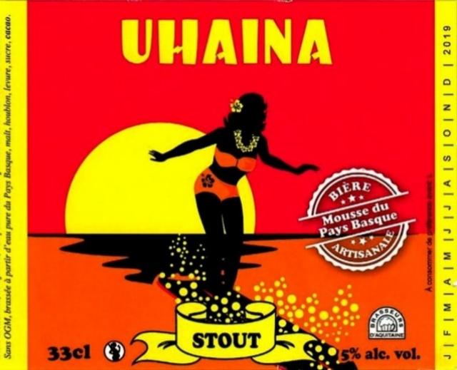 Uhaina Stout 5.0%, Brasserie Uhaina, France